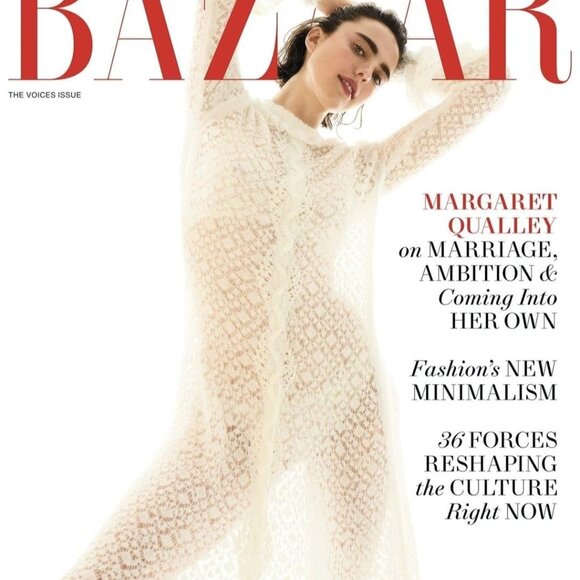 Harper's Bazaar Magazine Cover October 2023 Voices Issue Margaret Qualley - Picture 1 of 7
